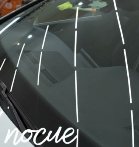 Лобовое стекло VW Golf после полировки